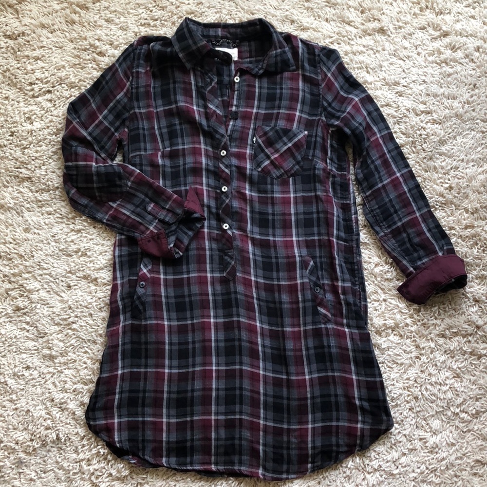 Levi’s Double Cloth Plaid Tunic Shirt
